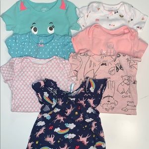 Carter’s Girls Onesie Lot of 7